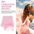 thumbnail image 3 of NUOLUX Muslim Shawl Rosa Suave Y Cómodo Con Metálico Para Ocasiones Formales Y Casuales, 3 of 7