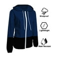 thumbnail image 3 of Rosvigor Womens Waterproof Raincoat Lightweight Color Block Jackets Windproof Hooded Jacket with Pockets, 3 of 6
