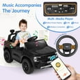 thumbnail image 4 of Costway 12V Licensed Ford Ranger Kids Ride on Car with Remote Control Storage Basket Black, 4 of 10