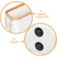 thumbnail image 2 of GOOHOCHY Cesta de bambú para papel higiénico con tapa, soporte independiente para papel higiénico, organizador de baño, armario, contenedor, accesorios, color beige, 2 of 8