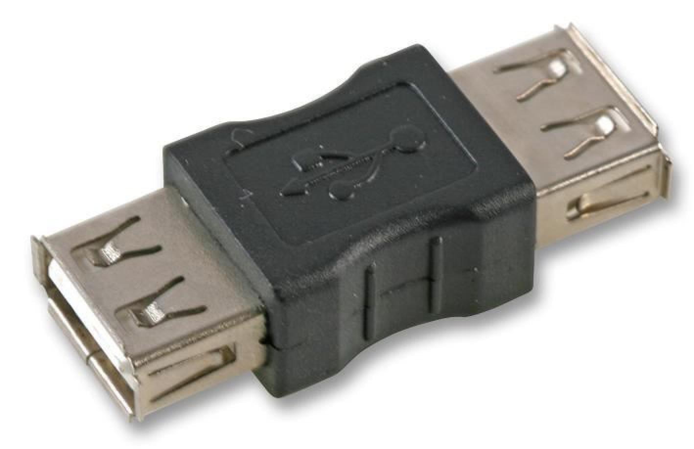 PRO SIGNAL - USB 2.0 Type-A Female to Female Adaptor, Black - Walmart.com