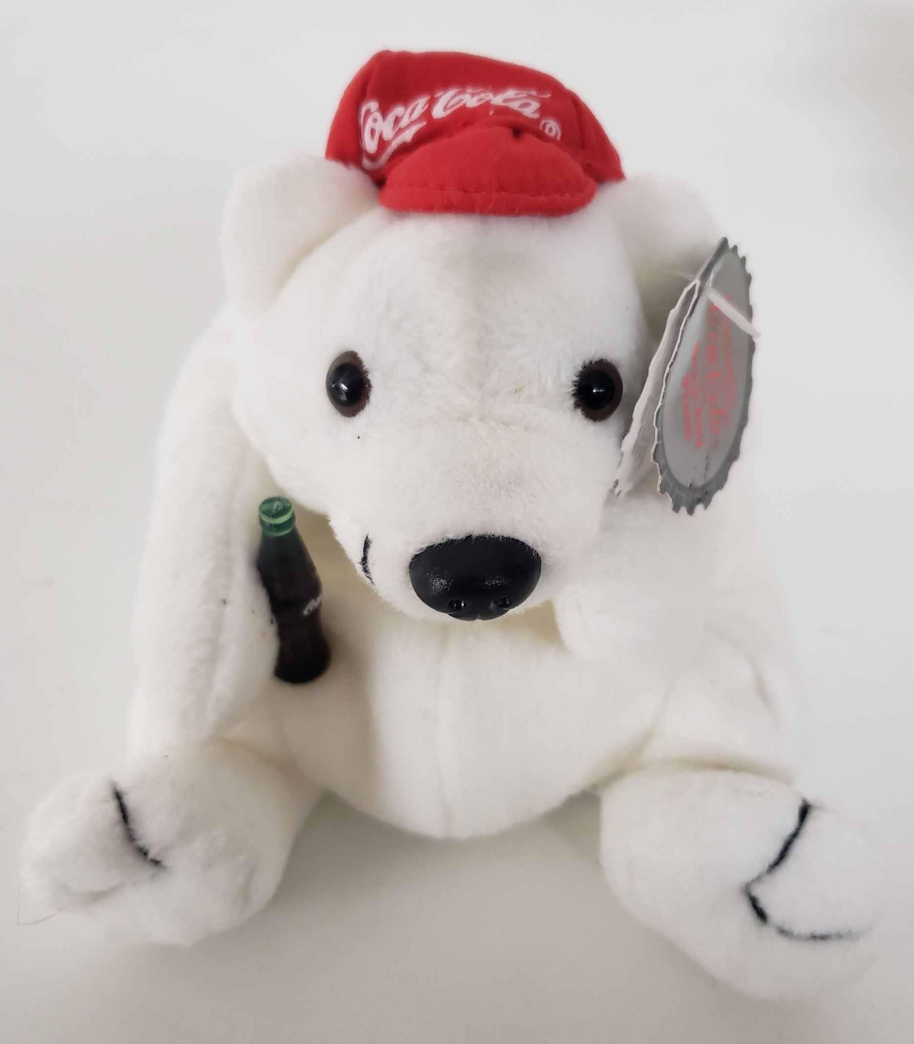 1997 Collectible Coca Cola Brand Bean Bag Plush Polar Bear Coca