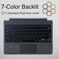 thumbnail image 4 of Surface Pro 7+/7/6/5/4/3 (12.3") Type Cover, Ultra-Slim Bluetooth Keyboard, Multi-Touchpad & 7-Color Backlit,Charcoal, 4 of 7