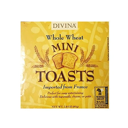 France Divina Mini Toasts 2.8oz (Whole Wheat, 2 (Best Vegan French Toast)