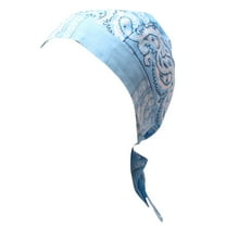 iHPH7 Skull Cap Dew Rags for Men Pirate Hat Sweat Caps for Men Doo Rags for Men, Sky Blue One Size