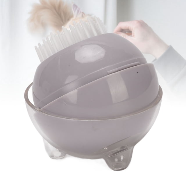 Pet Grooming Cleanup Comb, Universal Design Skin Friendly PP Material Anti Static Pet Massage Brush for Small Dogs Cats RabbitsGray