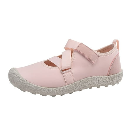 Fauean Womens Slip on Sneakers Fashion Outdoor Casual Comfortable Non Slip Sports Shoes Pink Size 40
