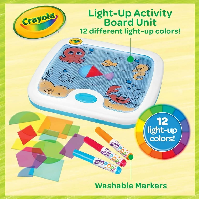 Crayola Light up Activity Board Art Coloring Kit, Toddler Toys