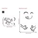 thumbnail image 2 of Pegatinas para refrigerador con cara sonriente y gafas de sol, pegatinas para refrigerador de dibujos animados (Estilo A), 2 of 3