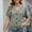 Green, variant on Olyvenn Women Waffle Knit Button Down T-Shirts Dressy Short Sleeve V Neck Cropped Tops Casual Loose Fit Office Work Blouses Black XL
