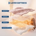 thumbnail image 3 of GARVEE Heated Electric Blanket, King 90"x100", Pink, Dual Control, Fast Heating, 10 Heat Levels, 10-Hour Auto-Off, 3D Jacquard Checkered Flannel Sherpa, 3 of 8