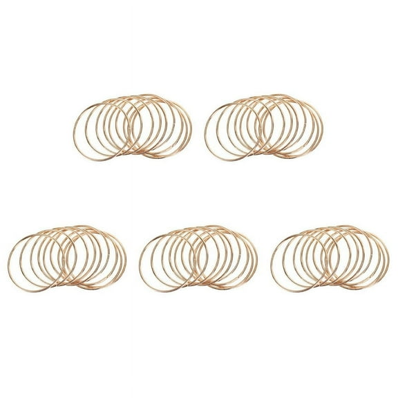 50 Pack 3 Inch Gold Dream Catcher Metal Rings Hoops Macrame Ring for Dreamcatchers and Crafts
