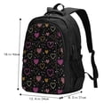 thumbnail image 5 of Daiia Heart and Stars Pattern USB Charging Backpack for Men and Women, Anti-Theft Backpack,Travel Backpack,School Backpack,College Backpack,Laptop Backpack, 5 of 7