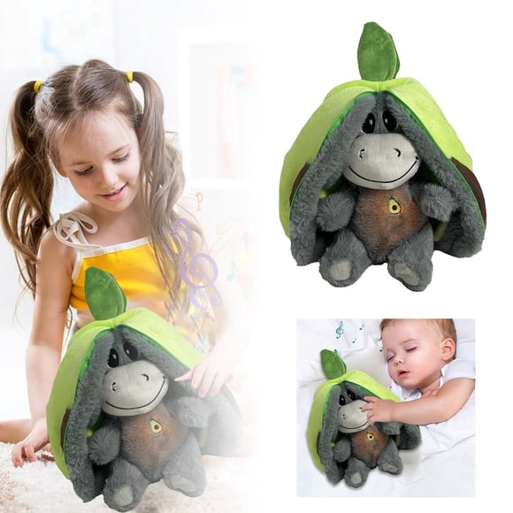 Noehoiugi Fruit-Style Donkey Plush Toy - Snuggly Hooded Design With Cute Detail, Gentle Stuffed Animal For Decor Displays