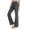 F-48Dark Gray, variant on ZHOGXU Yoga Pants For Women High Waisted Solid Color Flared Slim Fit Stretchy Comfortable Sports Pants Trousers With Pockets For Daily Wear Dark Gray L