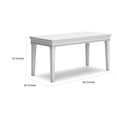thumbnail image 5 of Kyni 63 Inch Home Office Desk, Modern Rectangular White Pine Wood Finish, 5 of 5