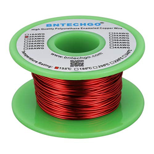 1.0 lb Enameled Magnet Winding Wire BNTECHGO 36 AWG Magnet Wire 0.0049 Diameter 1 Spool Coil Natural Temperature Rating 155℃ Widely Used for Transformers Inductors Enameled Copper Wire
