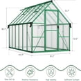 thumbnail image 2 of EastVita 8x12 ft Walk-In Greenhouse Kit Clear Pop-up Greenhouse Green, 2 of 7