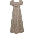 thumbnail image 3 of Regency Dress for Women Empire Waist Victorian Style Pearl Puff Floral Dress, 3 of 6