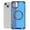 Blue, variant on Honeycomb Transparent Case for iPhone 15, Compatible with MagSafe Accessories Wireless Charging Slim Anti-Scratch Shockproof Dual Layer Cover Case for iPhone 15 - Black