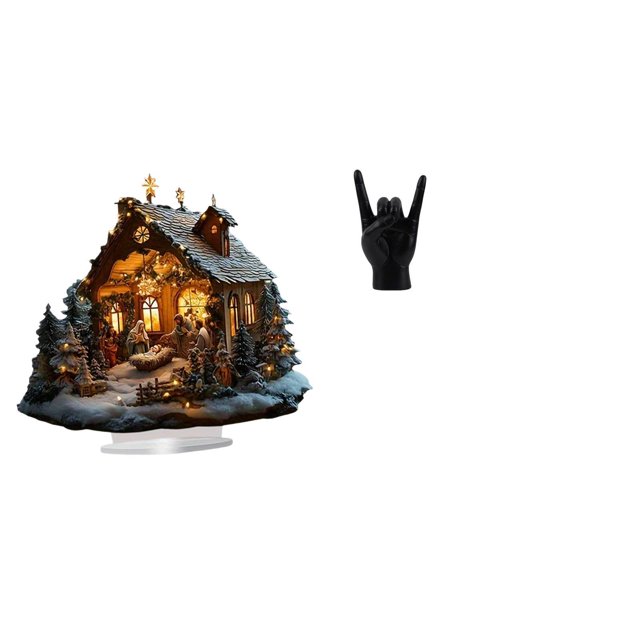 Adorno Acrílico Con Gesto De Mano, Escultura Decorativa Independiente Para Mesa Con Estatua De Dedo Creativa Para Fiesta, Hogar, Estantería, Festival, Dormitorio.