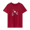 thumbnail image 1 of Camiseta para mujer, ropa de verano, camiseta básica suave para mujer, para ir de compras y vacaciones Rojo, 1 of 7