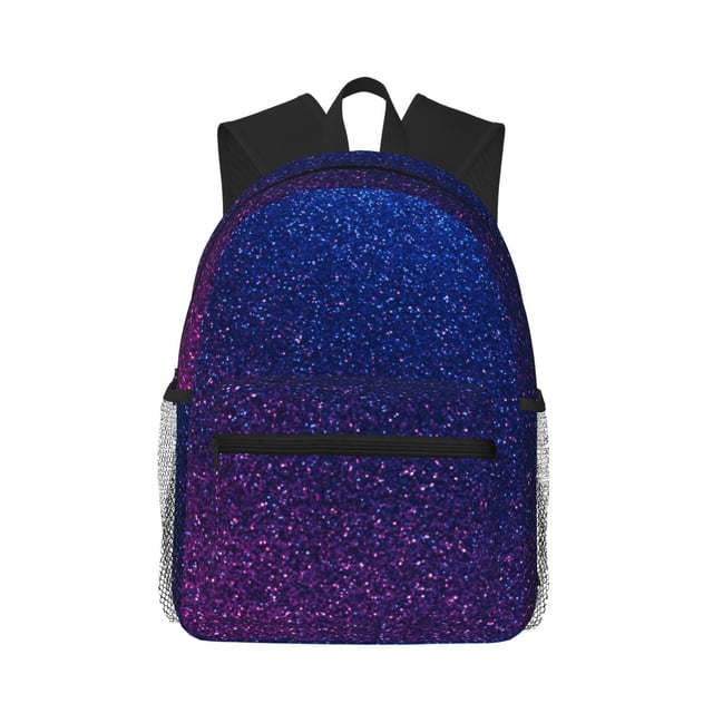 Disketp Neon Glitter Mochila Ligera Clásica con Múltiples Bolsillos, Mochila Casual para Hombre y Mujer, Ideal para Escuela, Trabajo y Viajes