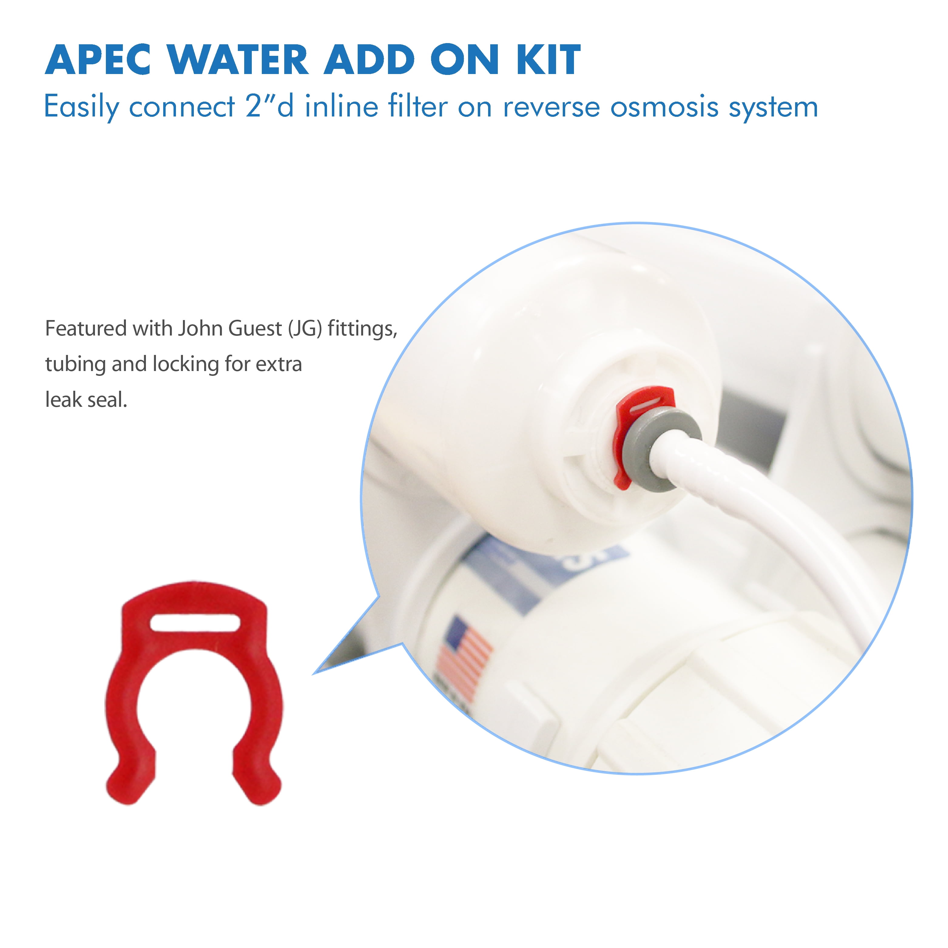 Water Filter Upgrade Kit Add-On for Reverse Osmosis filter System 