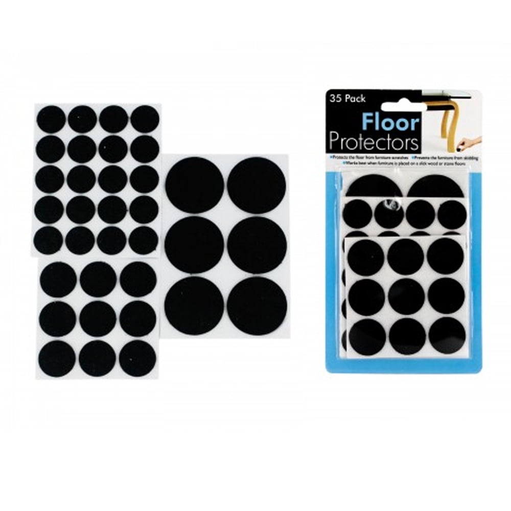 Pack of 32 U.S.A Felt Adhesive Backed Furniture Pads Craft Dots 1/2" Dia Black 