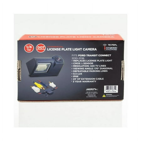 iBEAM - License Plate Light Back-Up Camera - Black