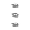 thumbnail image 1 of Transemion Practical bathroom storage Plastic Bathroom Kitchen Storage Rack Organizer Shower Shelf bathroom storage suction shelf Grey 3Set, 1 of 6