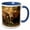 Blue/White, variant on 3drose, Musk Ox Bulls, 11oz Mug