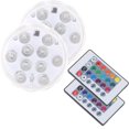 thumbnail image 1 of MasteelfCA 3 Lights and 3 Remote Controllers Waterproof RGB Colorful LED Electronic Aquarium Light Vase Base Light Fish Tank Lights Submersible LED Lamp Dive Light (White), 1 of 7
