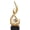 Golden Statue, variant on Abstract Black Sculpture: Flame Statue with Glass Ball Art Figurines - Centerpiece for Modern Decor