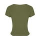 thumbnail image 3 of Fiudx Ofertas Flash Artículos En Oferta Top de Manga Corta Informal con Cuello Redondo Liso para Mujer a La Moda, 3 of 4