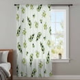 thumbnail image 4 of Spring Botanical Sheer Curtains 96 Inches Long, Green Olive Berry Branches Leaves Fruit Light Filering Curtains, Privacy Drapes Simi Floor to Veiling Curtain for Living Room Bedroom Window Treatment, 4 of 9