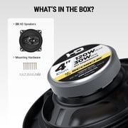 Scosche 4 4-Way Car Audio Speaker Pair - 120W Peak Power - Precision HD Sound, HD4004A-WM1SD