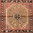 thumbnail image 1 of Ahgly Company Machine Washable Indoor Square Traditional Dark Sienna Brown Area Rugs, 8' Square, 1 of 7