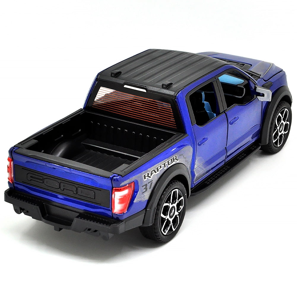 1: 20 Suitable for Ford Raptor F150 alloy die-casting metal car model, with sound, light and rebound functions, children's toy car collection, boys' birthday gift