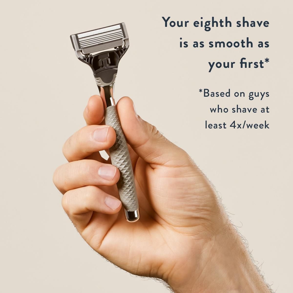 Harry’s Men’s Razor: Chrome Edition, 1 Handle + 2 Cartridges