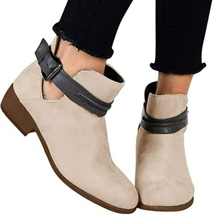 

Women Solid Color Ankle Booties Non-slipped and Wear Resistant Suitable for Going Beach Side Wear Beige 43