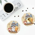 thumbnail image 5 of Bingfone Vintage Hello Summer Cute Gnome Leather Drinks Coasters With Set Of 6,Suitable For Home Kitchen,Coffee Cup Coasters Home Gift, 5 of 9