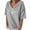 Gray, variant on CHUMUD Womens Hooded Summer Tops Short Sleeve V Neck Heart Hoodies Top Loose Fit Trendy Casual Going Out Clothes (Avail for Plus Size)