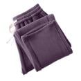 thumbnail image 6 of LODIENY Mens Double Sided Fleece Large Size (S-5XL) Pants Baggy Straight Leg Open Bottom Stretch Drawstring Heavyweight Warm Lounge Sweatpants with Pockets Purple S, 6 of 8
