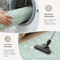 thumbnail image 5 of Hallway Runner Rug 2x6ft Mint Green Botanical Washable Runner Rug Non Slip Soft Non-Shedding Low-Profile Summer Chic Wildflowers Long Bathroom Floor Carpet Rugs for Kitchen Entryway Bedside, 5 of 8