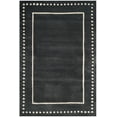 thumbnail image 2 of SAFAVIEH Bella Danita Plain Dotted Bordered Wool Area Rug, Dark Grey/Ivory, 4' x 6', 2 of 6