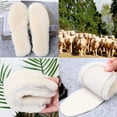 thumbnail image 3 of US 1 Pairs Thick Sheepskin Fleece Cozy Insoles Insert Slipper Boot Reline Pads, 3 of 5