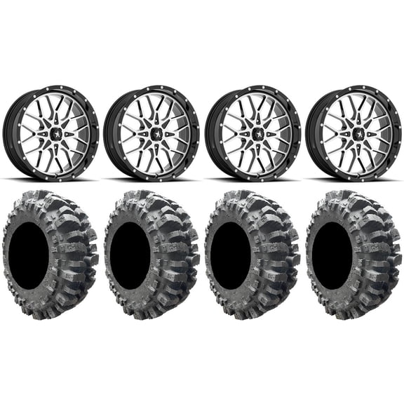 MSA Portal 20" Wheels Machined 33" Bogger Tires Polaris RZR XP 1000 / PRO XP / Ranger XP 900/1000