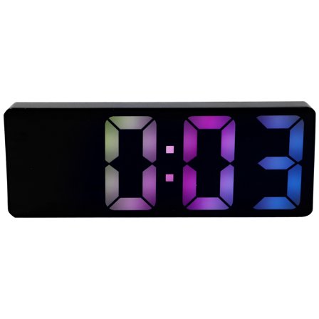 Raindrops Household Digital Alarm Clock Black 1Pack 6.3x2.4x1In