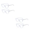 thumbnail image 3 of Sonducket 2 uds anteojos para mujer, anteojos con luz Anti-azul, lentes transparentes para mujer, anteojos con filtro de luz, anteojos de Blanco 2piezas, 3 of 6
